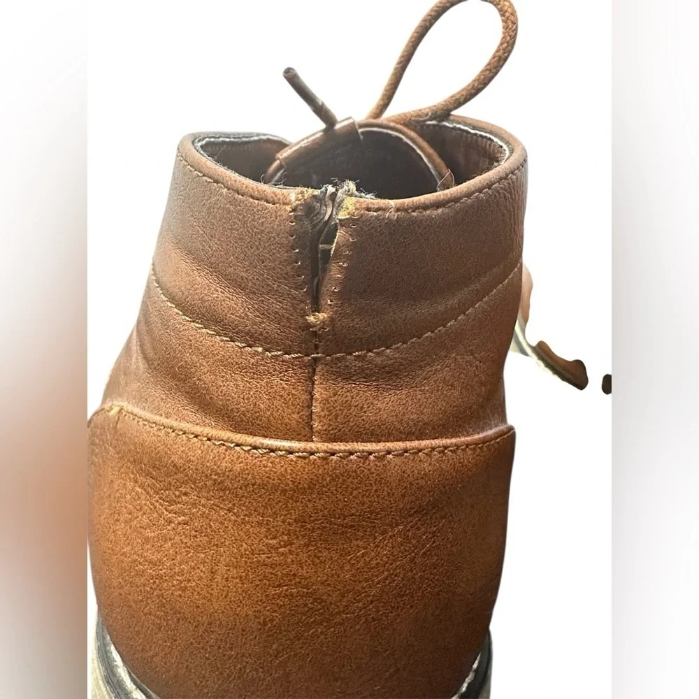 London Fog Blackburn Tan Men’s Chukka Faux Leather Memory Foam Size 11